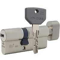 Циліндр CISA ASIX P8 85T (50*35T) нікель матовий 3 ключі